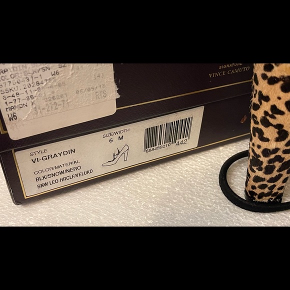 VINCE CAMUTO SIGNATURE COLLECTION LEOPARD HEELS SZ6 - Picture 3 of 8